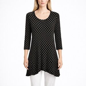 Tianello by Steve Barraza Asbury Top 3/4 Sleeve size small black and army green